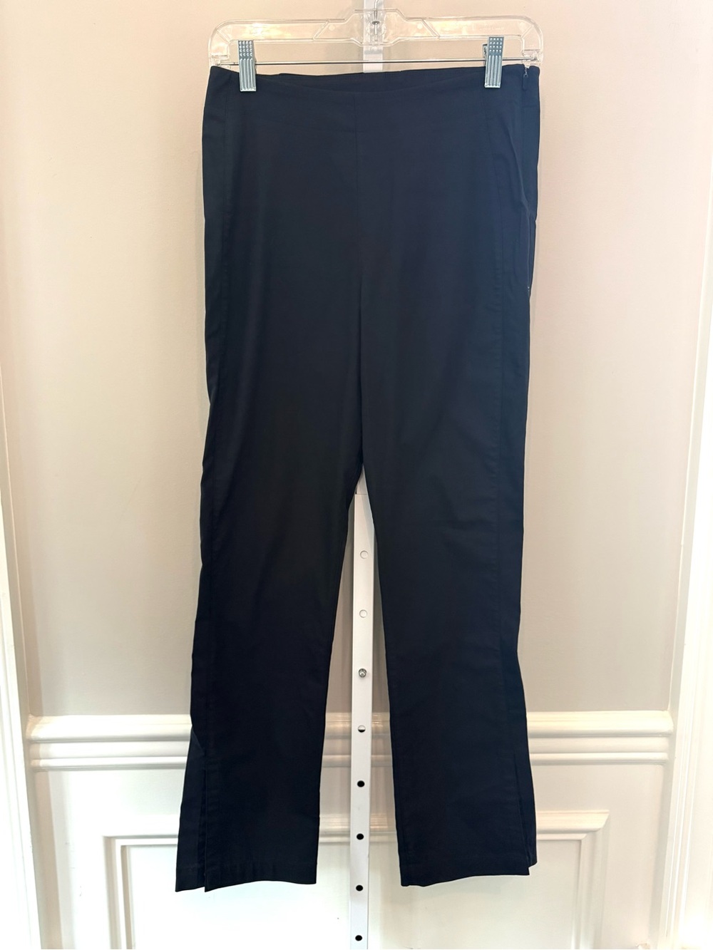 Kit & Ace Black Straight Leg Side Slit Trousers Pants Size 4